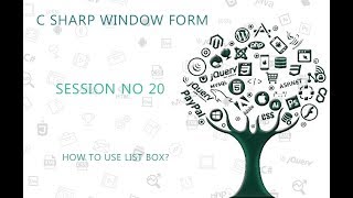 C Tutorial Window Form 20 USE OF LISTBOX [upl. by Tocs14]