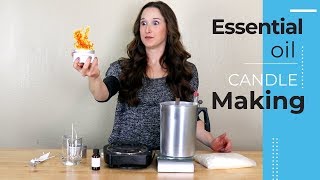 How to Make Essential Oil Candles  Aromatherapy Essential Oil Candle Making DIY [upl. by Knowland]