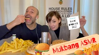 ASMR MUKBANG 😋🍟🍔 e BUONI PROPOSITI 2022 👩🏻👨🏼‍🦲 Eating sounds e whispering 🍽🗣 ASMR ITA [upl. by Keven]