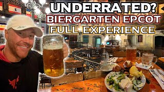 Epic EPCOT Biergarten A German Food Adventure [upl. by Nie]