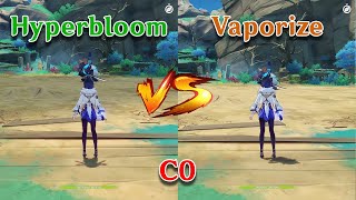 Yelan Hyperbloom vs Yelan Vaporize Team comp gameplay Comparison [upl. by Einegue]