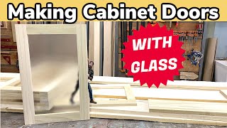 How to Make Wood Doors With Glass  Cabinet Doors DIY [upl. by Aivin]