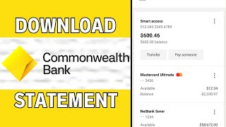 How to Download amp View CommBank App Bank Statement [upl. by Namad]