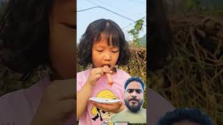 Homeless girl eats hot dog for first time and funny endingshortsytshorts funny [upl. by Hanan]