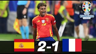 GOLAZO DE YAMAL ESPAÑA vs FRANCIA 21  EUROCOPA 2024 [upl. by Anitac478]