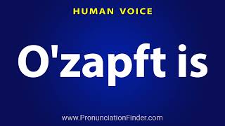 How To Pronounce Ozapft is [upl. by Einallem]