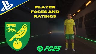 EA FC 25  Norwich City  PLAYER FACES AND RATINGS [upl. by Asyen244]