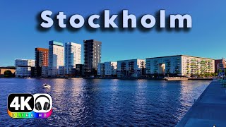 Sweden 🇸🇪 Stockholm  A Scenic Walking Tour in 4K UHD 60 fps  from Liljeholmen to Medborgarplatsen [upl. by Hna]