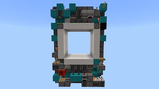 TutorialBest 5x5 Piston Door for Bedrock38s504Blocks [upl. by Kcirdnekal]