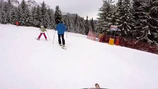 Croda rossa Pista Nera Holzriese 2 3b muropendenza 71 ripida201702 GOPRO [upl. by Lustick]