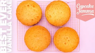 Best Ever Vanilla Sponge Cake Recipe  New amp Improved  Cupcake Jemma [upl. by Ahsea]