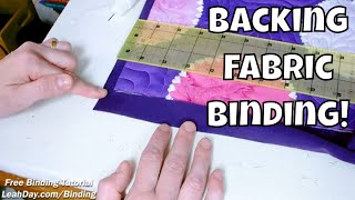 Bind Your Quilt with Backing Fabric Quick and Easy [upl. by Jayme326]