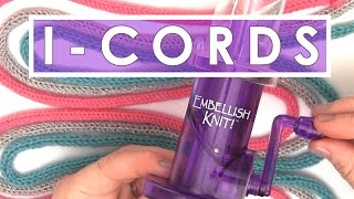 How to EMBELLISH KNIT ICORDS  Knitting Tools [upl. by Daniela417]