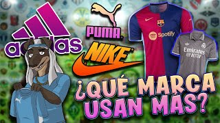 Nike Adidas o Puma ¿Qué marca viste más equipos de las 5 grandes ligas [upl. by Radburn]