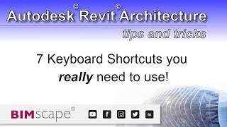 Autodesk Revit 7 Keyboard Shortcuts you really need to use [upl. by Ymas]