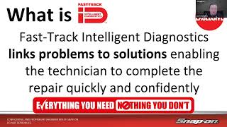 Tuesday Diagnostics Livestream  FastTrack® Intelligent Diagnostics  Snapon Diagnostics [upl. by Aemat244]