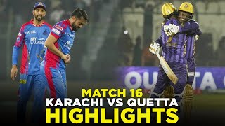 PSL 9  Full Highlights  Karachi Kings vs Quetta Gladiators  Match 16  M2A1A [upl. by Haldas]