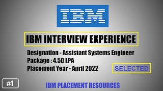 IBM interview experience  ibm interview questions  ibm interview for freshers [upl. by Notselrahc]