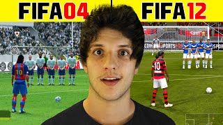 Marco 1 Gol de FALTA em Todos os FIFAS com o Ronaldinho [upl. by Hareema]