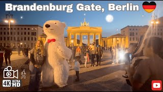 Brandenburger Tor Berlin 🇩🇪 Germany 4K HDR Walking Tour  Summer Late Night City Walk Experience [upl. by Herve]