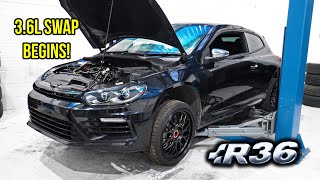 BUILDING AN R36 ENGINE SWAPPED VW SCIROCCO R  PART 2 [upl. by Assertal]