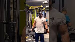 Behrouz tabani doing biceps curls 8 days out mrolympia2024 behrouztabani openbodybuilding [upl. by Ruthann53]