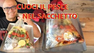 Pesce in Sacchetto con Patate ricetta del pesce al forno nel sacchetto SENZA SPORCARE NIENTE [upl. by Otanod]