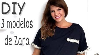 DIY Cómo transformar camisetas básicas Inspiración ZARA Tendencias moda 2018 [upl. by Annis]