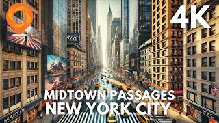 4K NYC Walking Tour Midtown Manhattan from 53rd St to Times Square  FirstPerson POV [upl. by Reckford]