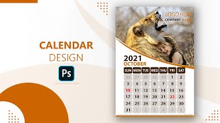 How to design a CALENDAR  Photoshop [upl. by Enelram]