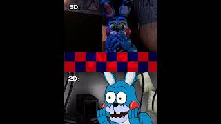 fnaf 5 AM at Freddys FNaF 2 version 3D vs 2D comparison PT 3 Finale shorts [upl. by Nosloc]