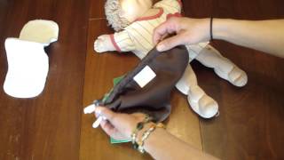 Review How to Put on Sprout Change Cloth Diaper Cover with Insert [upl. by Aierbma604]