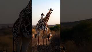 Baby Giraffe Takes a Ride While Lions Watch in Awe cute fluffyfriends giraffe babyanimals ai [upl. by Amein]