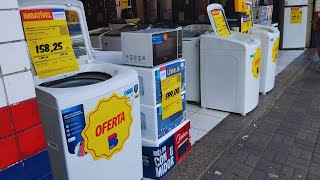 CASAS BAHIA OFERTAS GELADEIRAS MAQUINA DE LAVAR ROUPA FOGÃO PROMOÇÃO LIQUIDA TANQUINHO E LAVA SECA [upl. by Horvitz]