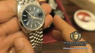 VSF Datejust Blue Dial Review By Joe From Super Clone Time [upl. by Nerra706]