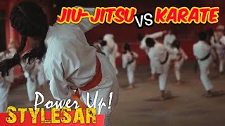 JiuJitsu vs Karate Ground Fighting vs Traditional Strikes [upl. by Amehr]