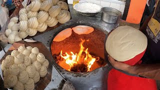 This Man Sells Naan or Tandoori Roti with Haleem Recipe Extreme Cooking Skills Bd Food [upl. by Aeila]