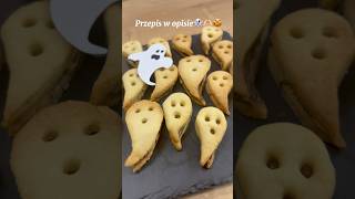 Prosty przepis na ciastka duszki 👻🍪 halloween art cooking shorts przepis [upl. by Altman352]