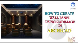 WALL PANEL USING CADIMAGE IN ARCHICAD 25 [upl. by Vial]