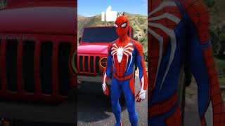 JEEP WRANGLER VS MAHINDRA THAR IN GTA 5  shortsfeed gtav viralvideo spiderman [upl. by Annaicul]