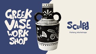 Sculpd Greek Vase Pottery Workshop  Live Tutorial [upl. by Armond]