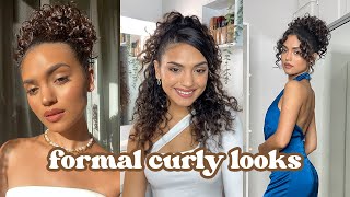 Curly hairstyles for formal occasions Tutorials [upl. by Tanner]