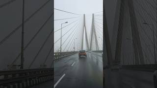 Bandra Worli sea link uncut heavy rain  Low visibility on Mumbai sea link mumbaikar short viral [upl. by Henrion]