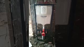 Grohe wall hanging seat tank fitting short video 👍👍👍👍 [upl. by Rosa193]