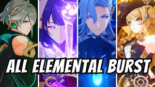 Genshin Impact  All Characters ELEMENTAL BURST Animations 4 amp 5Stars [upl. by Lemuelah331]