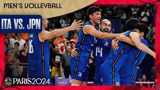 Italy pulls of a COMEBACK FOR THE AGES against Japan to advance to volleyball SFs  Paris Olympics [upl. by Oninrutas]