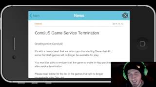 COM2US GAME TERMINATION Why you shouldnt spend a ton of money on freemium games [upl. by Mackay]