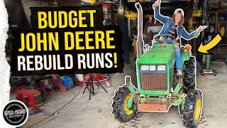 FIRST START after BUDGET rebuild John Deere 650 [upl. by Aihsenak]