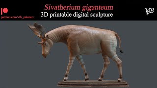 Sivatherium giganteum for 3D printing [upl. by Nirrok]