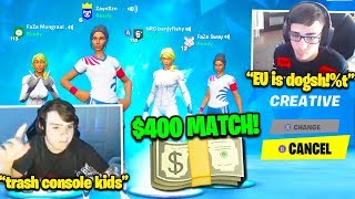 ZAYNSZN vs MONGRAAL amp BENJYFISHY 400 2v2 WAGER Fortnite Chapter 2 [upl. by Schoenfelder850]